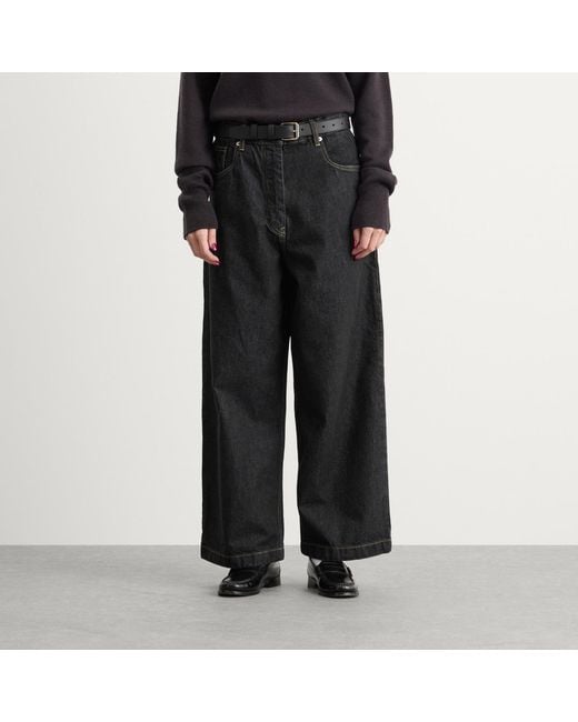 Studio Nicholson Gray Denim Curved Leg Pant