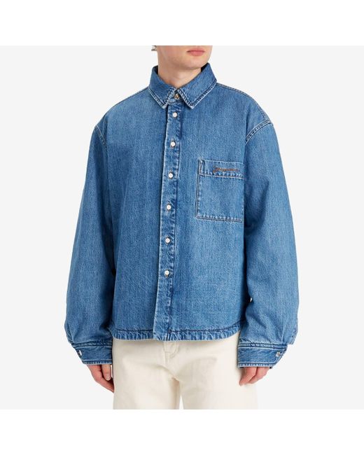Jacquemus Blue Baker Denim Overshirt for men
