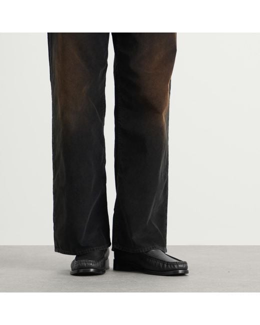 Acne Black Boafer Light Grainy Loafer for men
