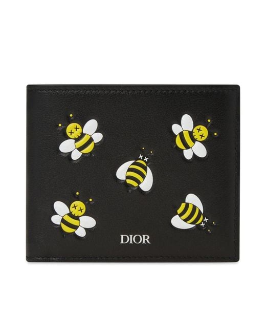 Dior card holder hot sale bee
