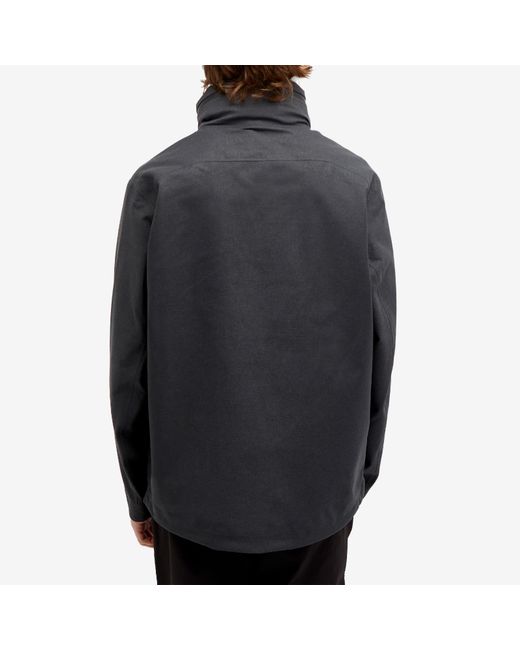 Norse Projects Black Textured Twill Gore-Tex 3L Stand Collar Jacke for men