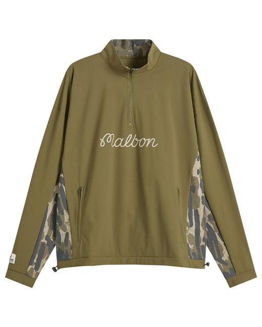 Malbon Green Tour Divot Camo Performance Shell Jacket for men