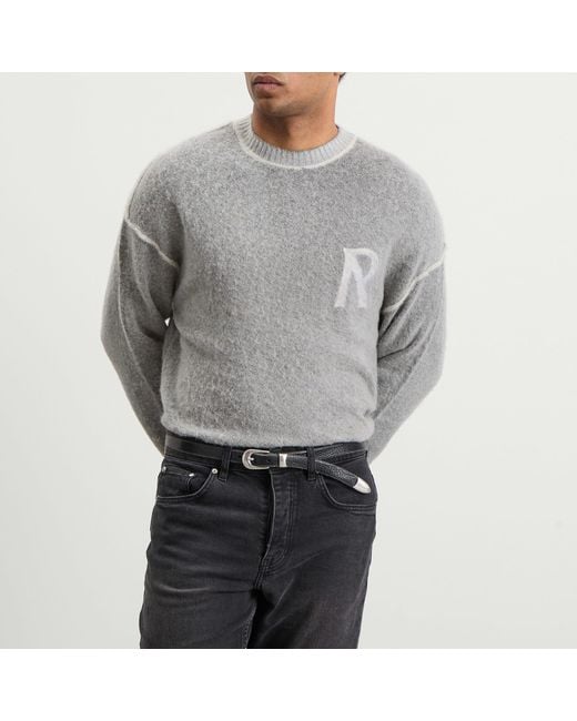 Represent Gray Lightweight Alpaca Knit Jumper for men