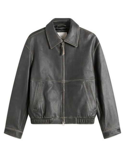 DUNST Gray Drizzler Leather Jacket