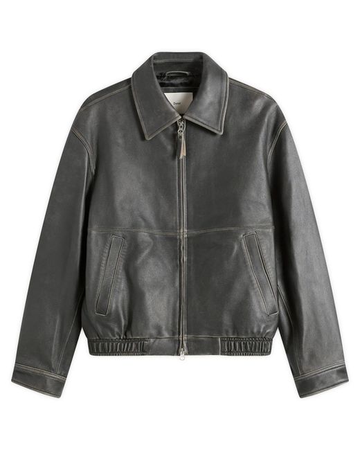 DUNST Gray Drizzler Leather Jacket