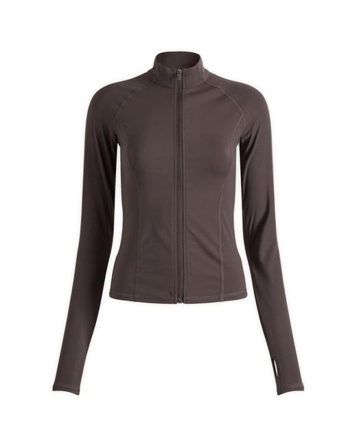 ADANOLA Brown Ultimate Long Sleeve Zip Up Top