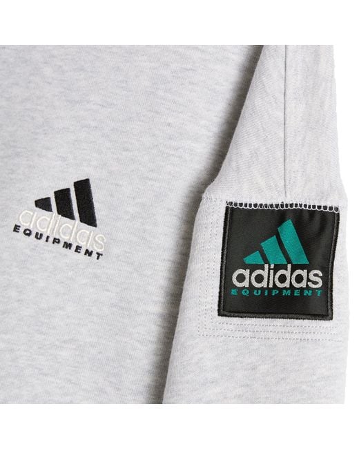 Adidas White Eqt Crew Sweatshirt