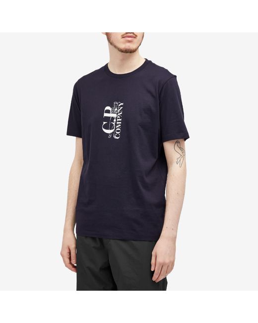 C P Company Blue Sailor Logo T-Shirt for men
