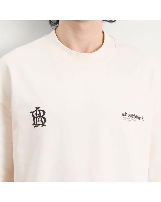 About Blank White Dual Logo T-Shirt for men
