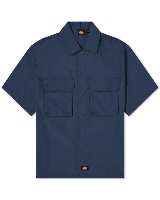 Dickies Blue Fishersville Short Sleeve Utility Shirt for men