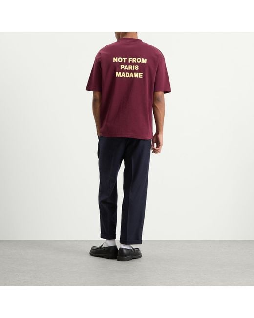 Drole de Monsieur Purple Drole De Monsieur Slogan T-Shirt for men