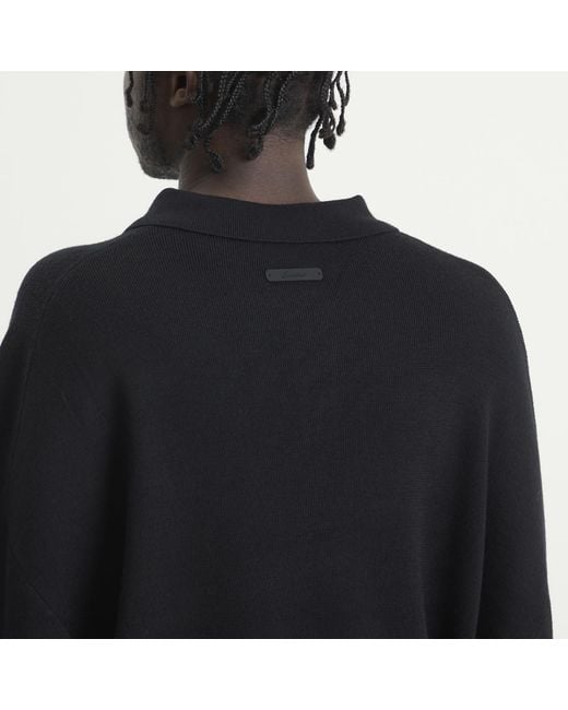 Fear Of God Black Signature 90S Knit Polo for men