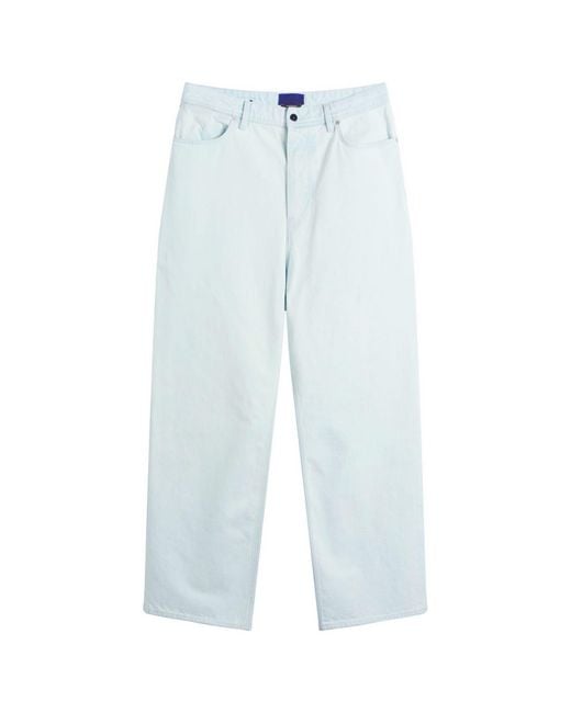 Stone Island Blue Denim Research Ultra Bleached Loose Jeans for men