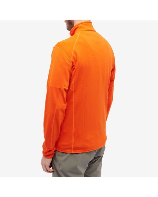 Arc'teryx Orange Delta Zip Fleece for men