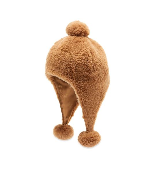 Max Mara Wool Gubbio Teddy Hat in Camel (Natural) | Lyst Australia
