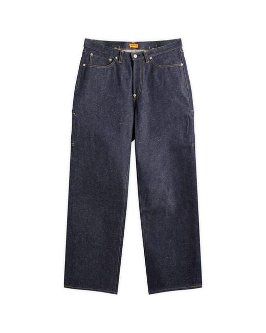 Human Made Blue Straight Leg Selvedge Past Denim Jeans for men