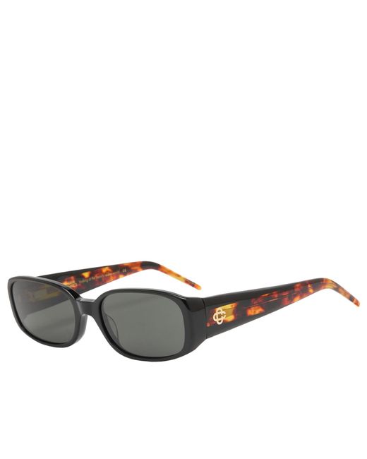 Casablanca Gray Oval Stripe Acetate Sunglasses for men