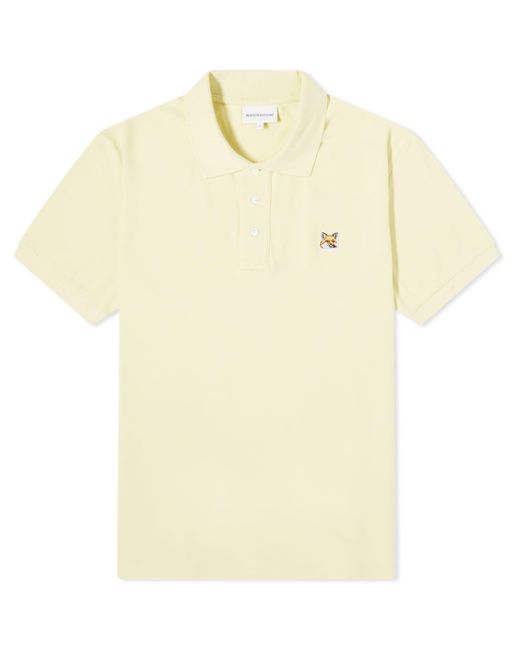 Maison Kitsuné Yellow Fox Head Patch Regular Polo Shirt for men