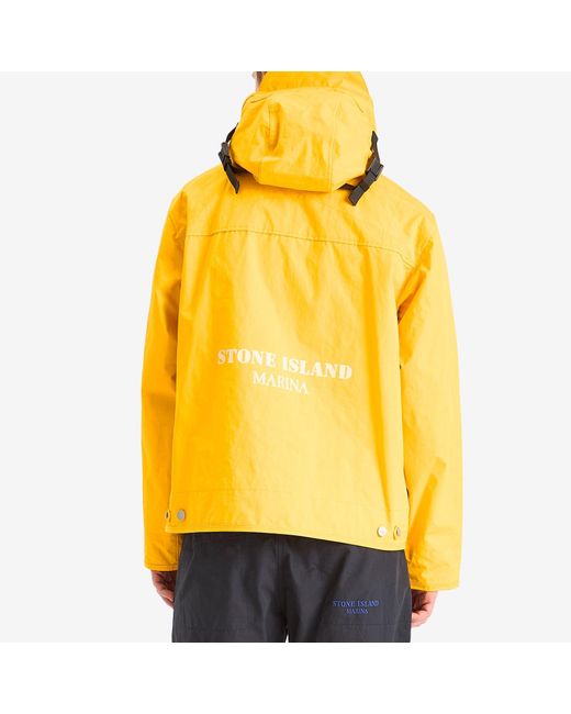 Stone Island Yellow Marina Aluminium Tela Parka Jacket for men