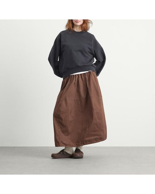 YMC Brown Parachute Midi Skirt