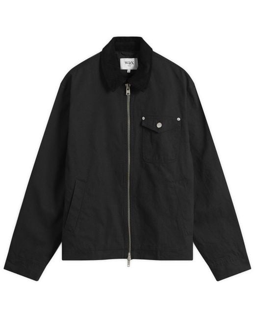 Wax London Black Mason Canvas Jacket for men