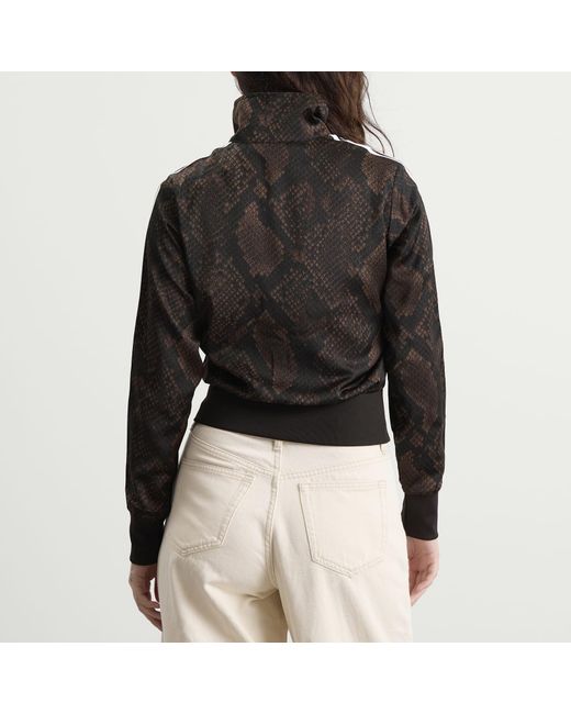 Adidas Black Satin Firebird Track Top