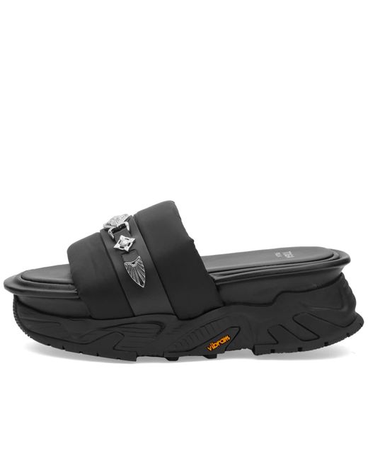 Toga Black Platform Slider Sandals