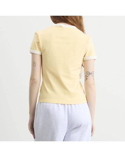 Adidas Natural 3 Stripe Short Sleeve T-Shirt
