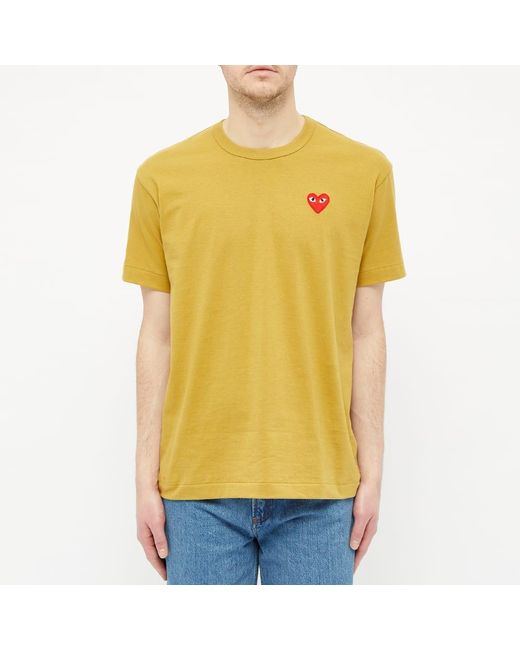 comme des garcons play colour series logo tee