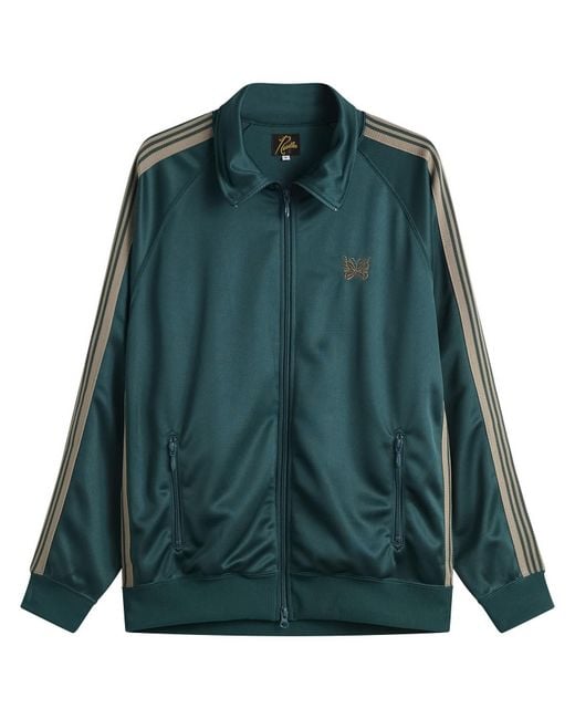 Needles Green Poly Jacquard Track Jacket for men
