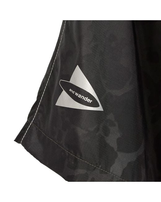 And Wander Black End. X Nylon Print Short Pant