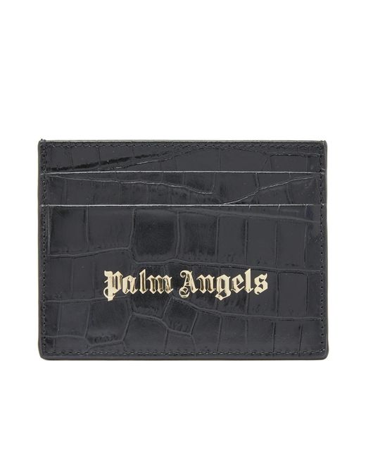 Palm Angels Black Logo Card Holder for men