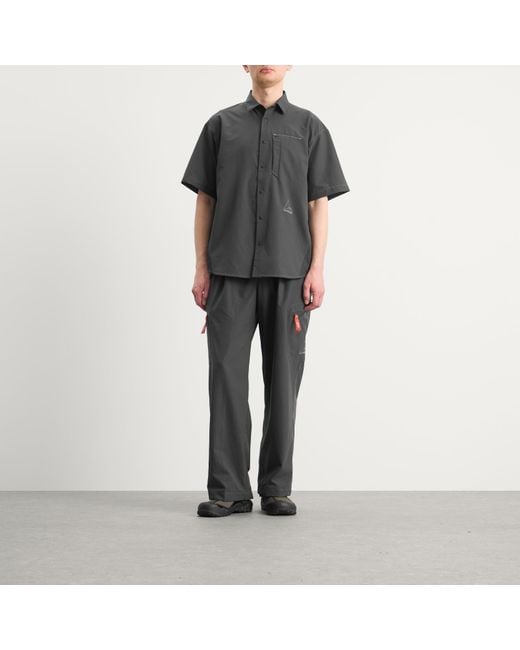 And Wander Gray X Roa Breathable Trousers for men
