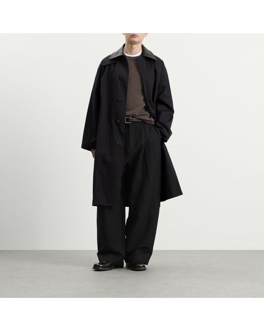 Studio Nicholson Black Revere Trench Coat for men