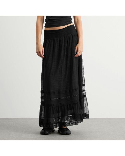 Rixo Black Tuta Midi Skirt