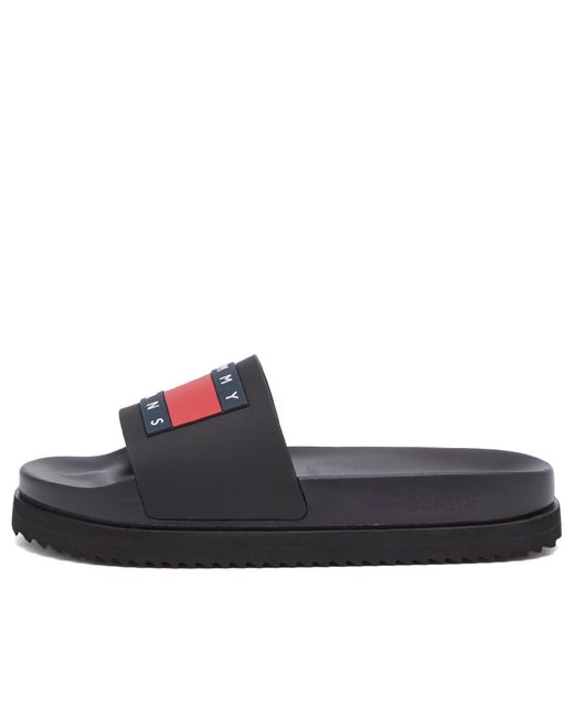 Tommy Hilfiger Blue Elevated Flatform Slider