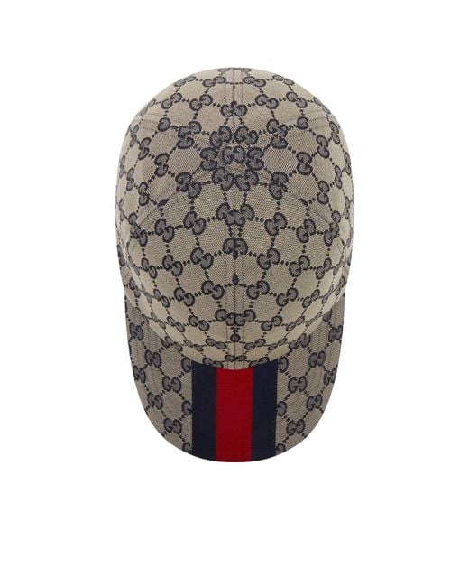 Gucci Gray Gg Jacquard Web Baseball Cap for men