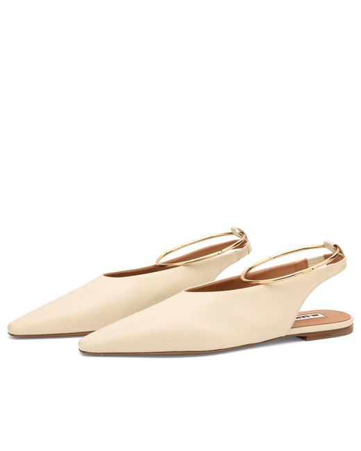 Jil Sander Metallic Pointed Sling Back Shoes
