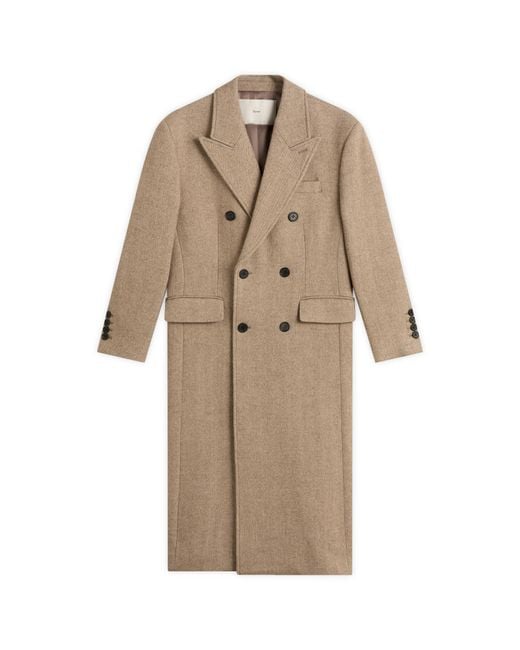 DUNST Natural Tailored Double Beasted Wool Coat