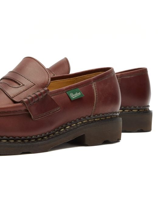 Paraboot Brown Orsay Leather Loafer