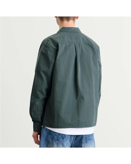 Butter Goods Gray Fade Button Up Shirt for men
