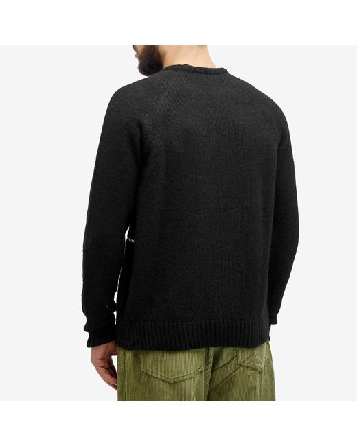 Pop Trading Co. Black Initials Knitted Crewneck for men