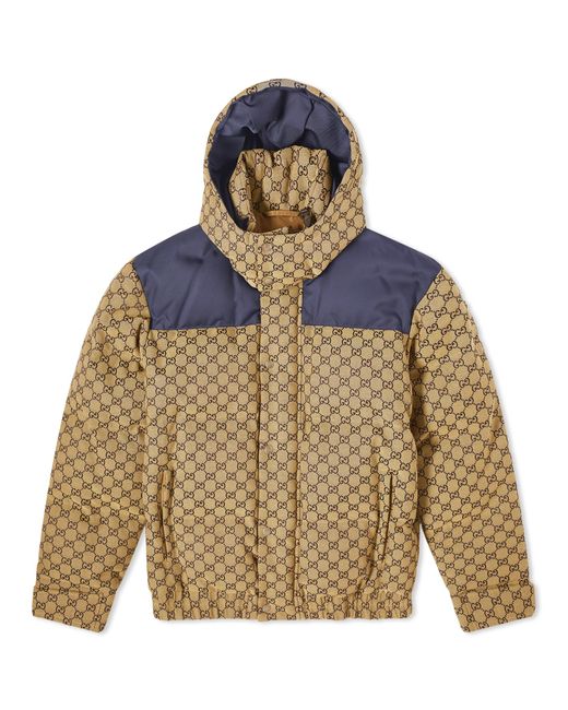 Gucci Blue Guuci Gg Panel Down Jacket for men