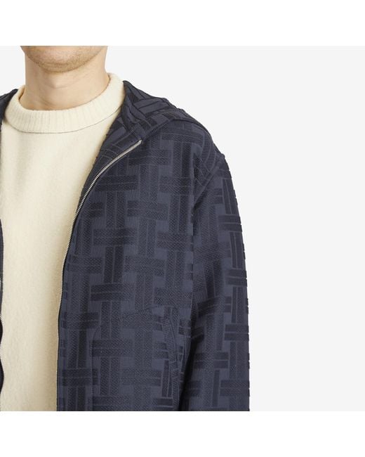 【送料関税込】Kenzo Weave Hooded Shirt KENZO Weave Hooded Shirt in Blue for Men | Lyst