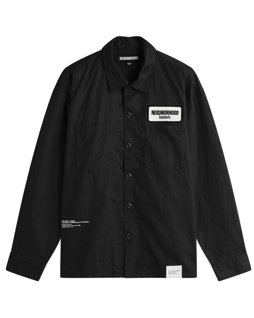 Neighborhood Classic Long Sleeve Work Shirt 2 in Black for Men | Lyst