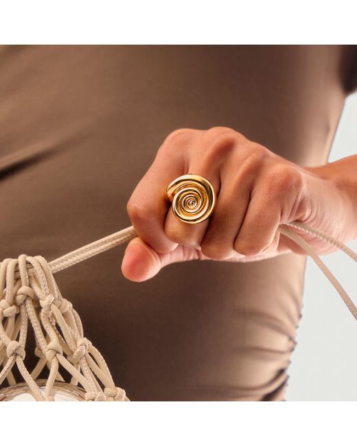 Missoma Metallic Spiral Dome Statement Ring