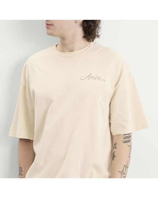 Amiri Natural Ma Check Patch Skate T-Shirt for men