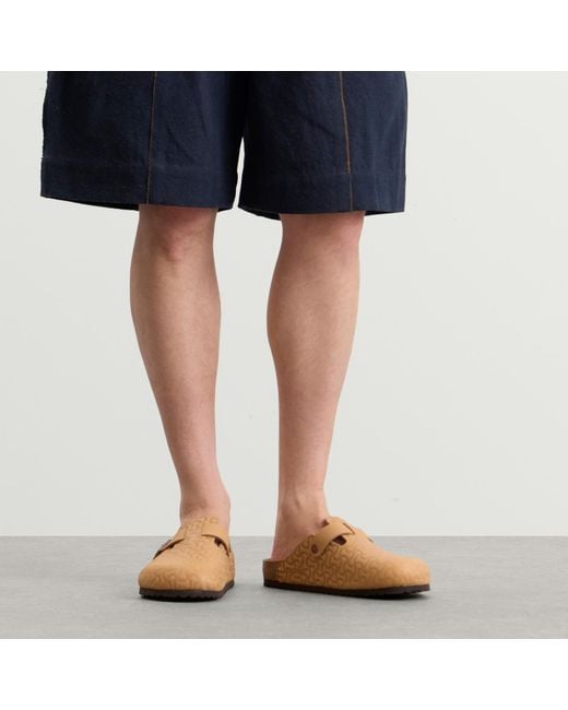 Birkenstock Brown Boston Bone Embossed for men