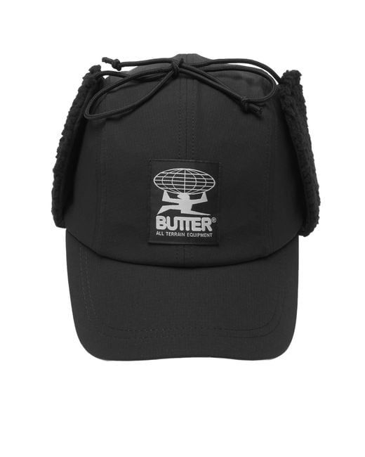 Butter Goods Black Terrain Ski 4 Panel Cap for men