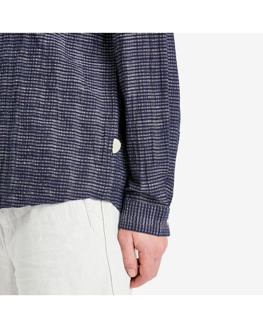 Folk Blue Stripe Relaxed Shirt for men